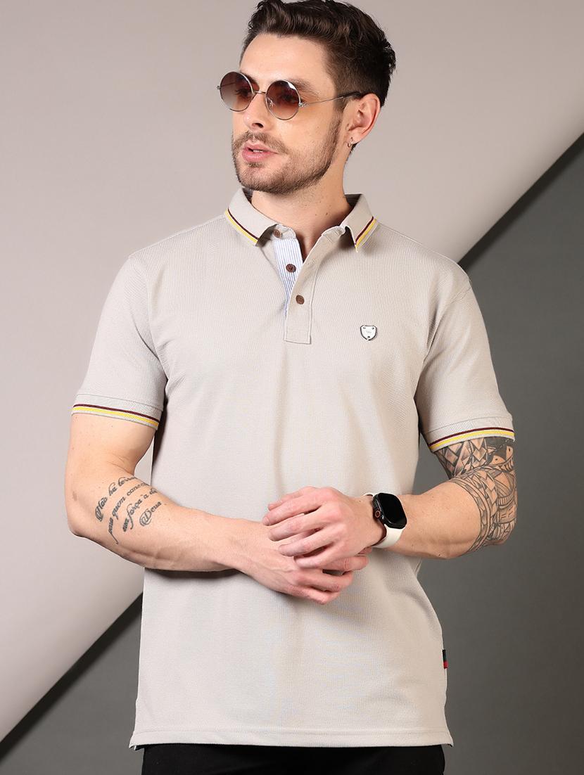 men solid short sleeve regular fit polo t-shirt - 21749911 - Zoom Image - 0