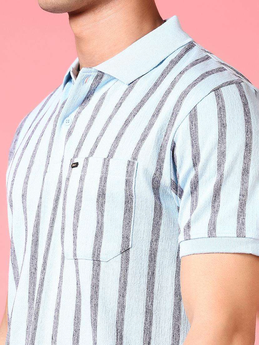 men striped short sleeve regular fit polo t-shirt - 21749943 -  Standard Image - 4