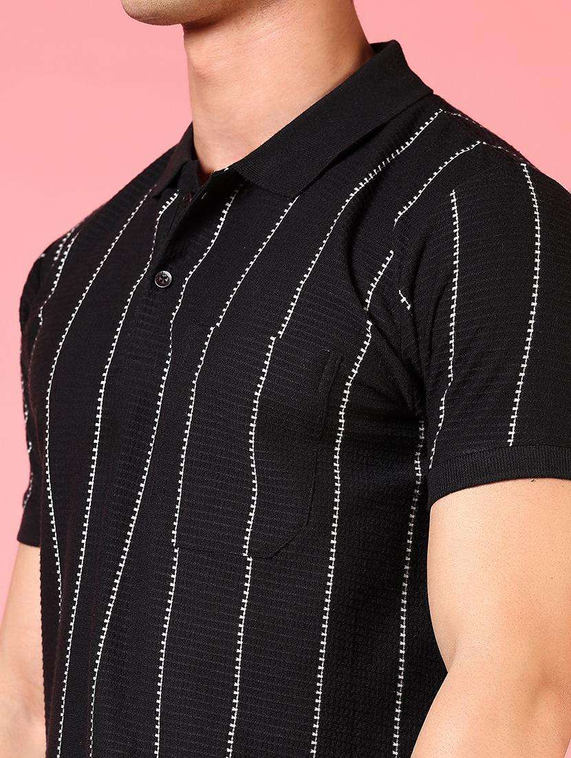 men striped short sleeve regular fit polo t-shirt - 21749946 -  Standard Image - 4