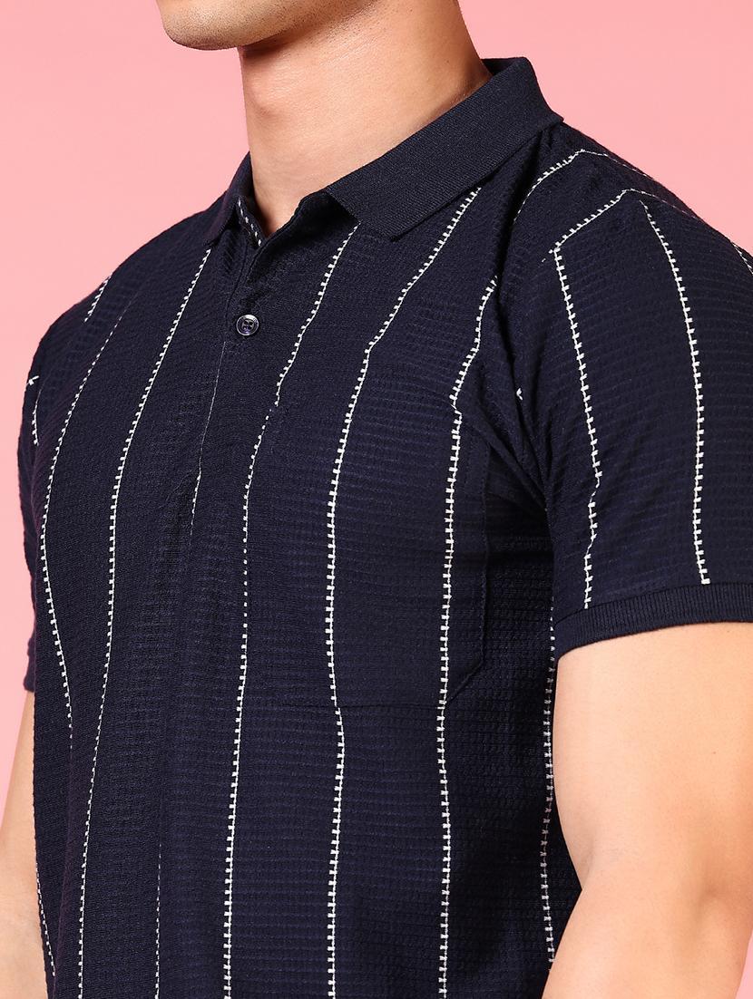 men striped short sleeve regular fit polo t-shirt - 21749947 - Standard Image - 4