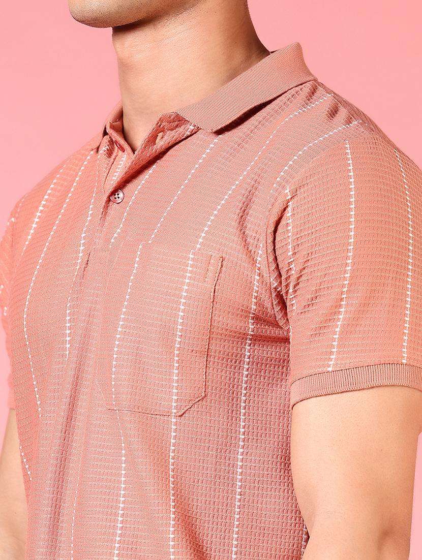 men striped short sleeve regular fit polo t-shirt - 21749950 -  Standard Image - 4