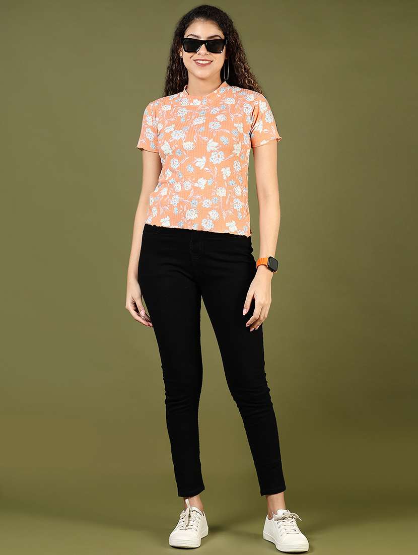 women printed short sleeve regular fit t-shirt - 21750046 -  Standard Image - 4