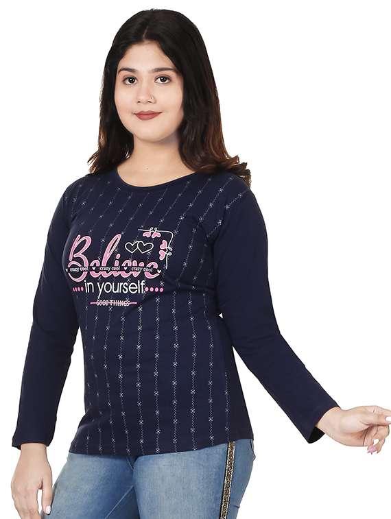 girls printed long sleeve casual t-shirt - 21750458 -  Standard Image - 1
