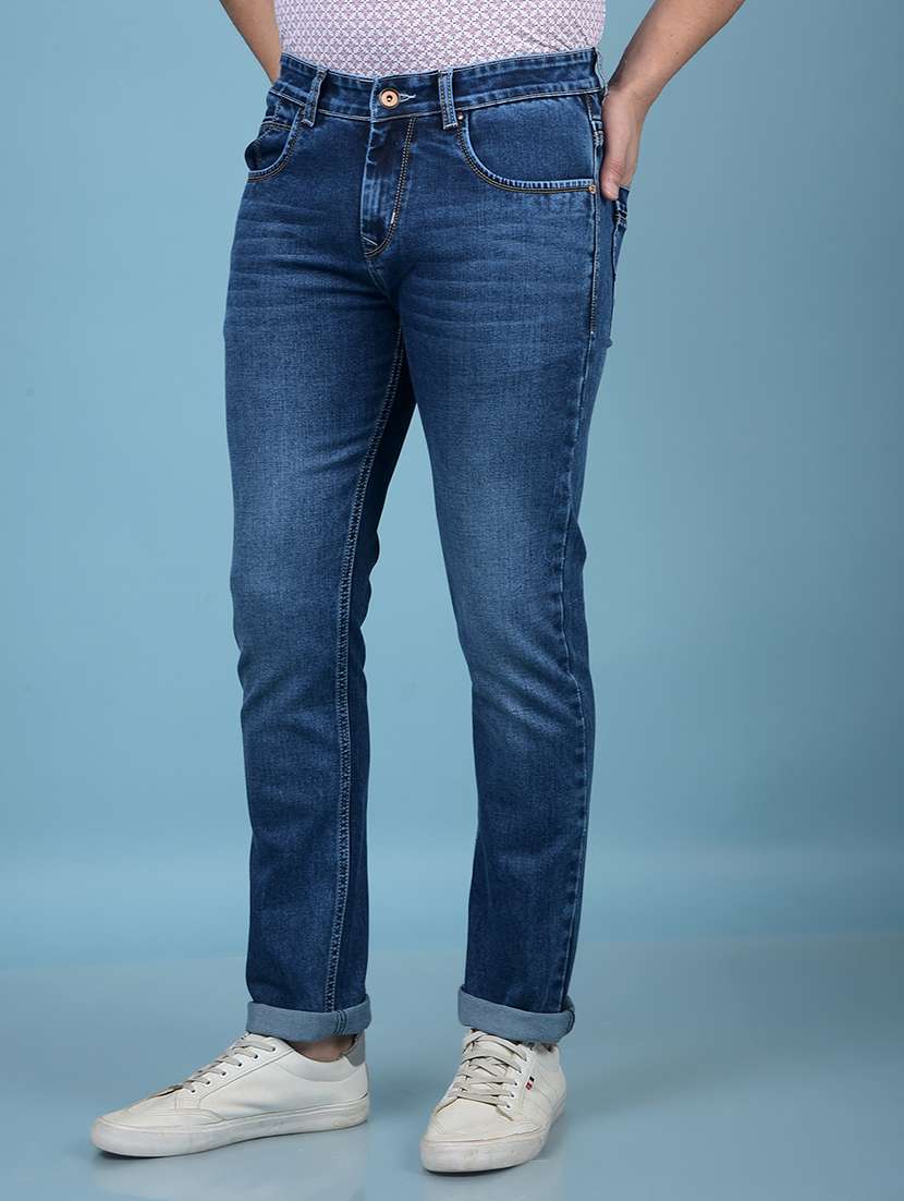 men solid mid rise slim fit jean - 21750557 -  Standard Image - 1