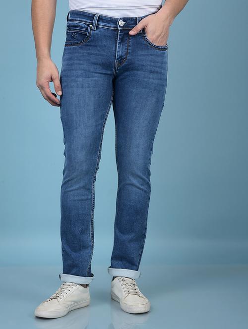 men solid mid rise slim fit jean - 21750558 - Standard Image - 0