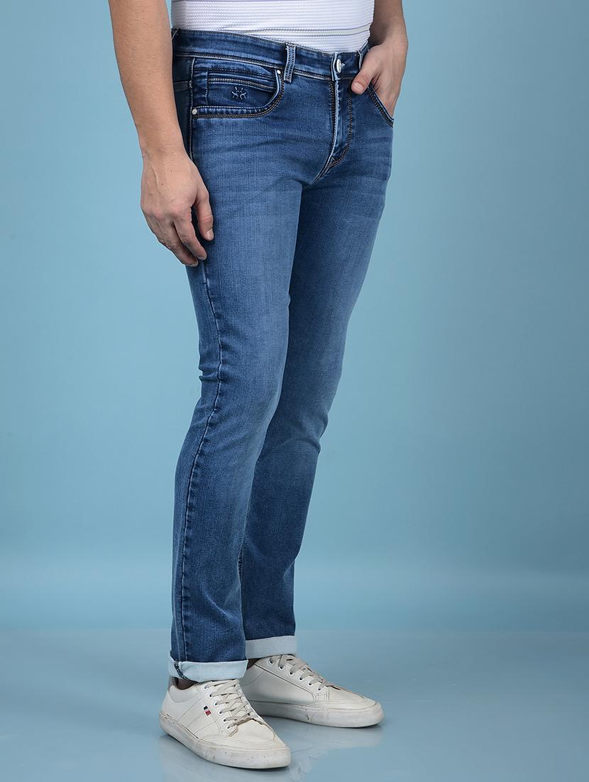 men solid mid rise slim fit jean - 21750558 - Standard Image - 1