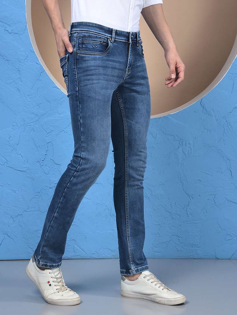 men solid mid rise slim fit jean - 21750558 -  Standard Image - 1