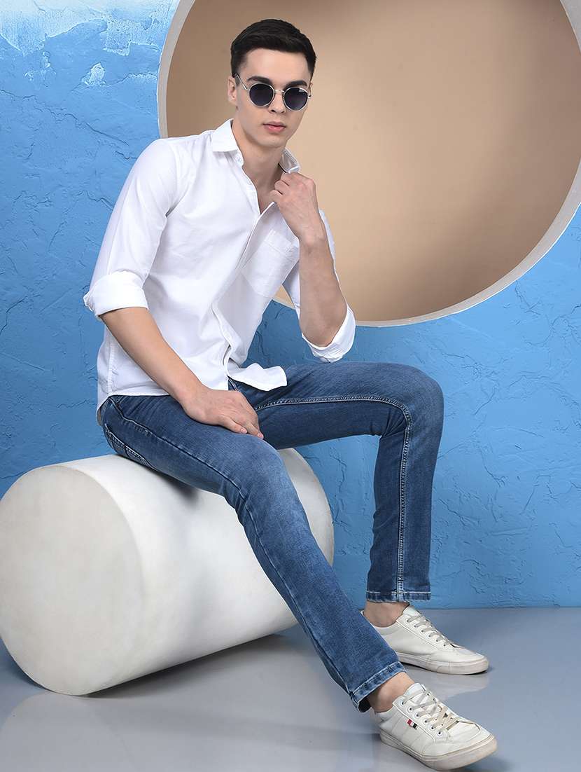 men solid mid rise slim fit jean - 21750558 -  Standard Image - 6