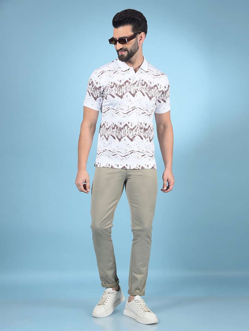 men solid mid rise chinos casual trouser - 21750659 -  Standard Image - 4