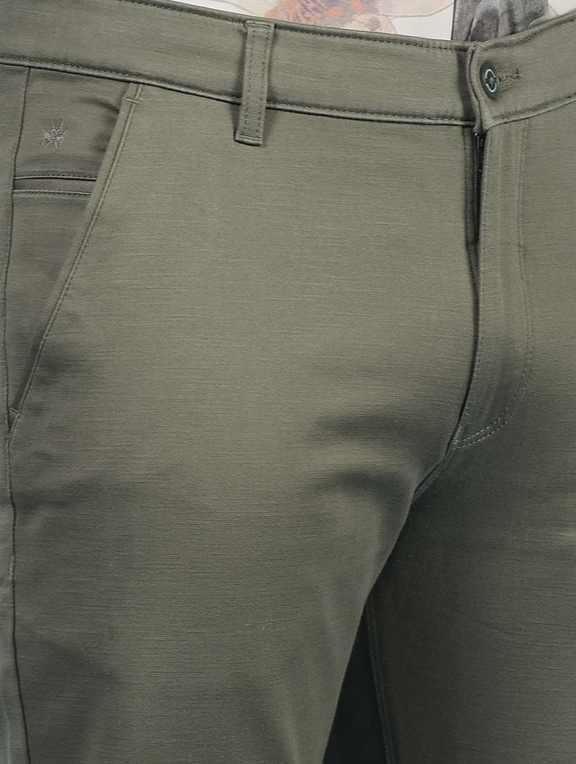 men solid mid rise chinos trouser  - 21750660 -  Standard Image - 6
