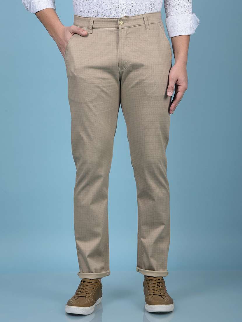 men self designed mid rise chinos trouser 