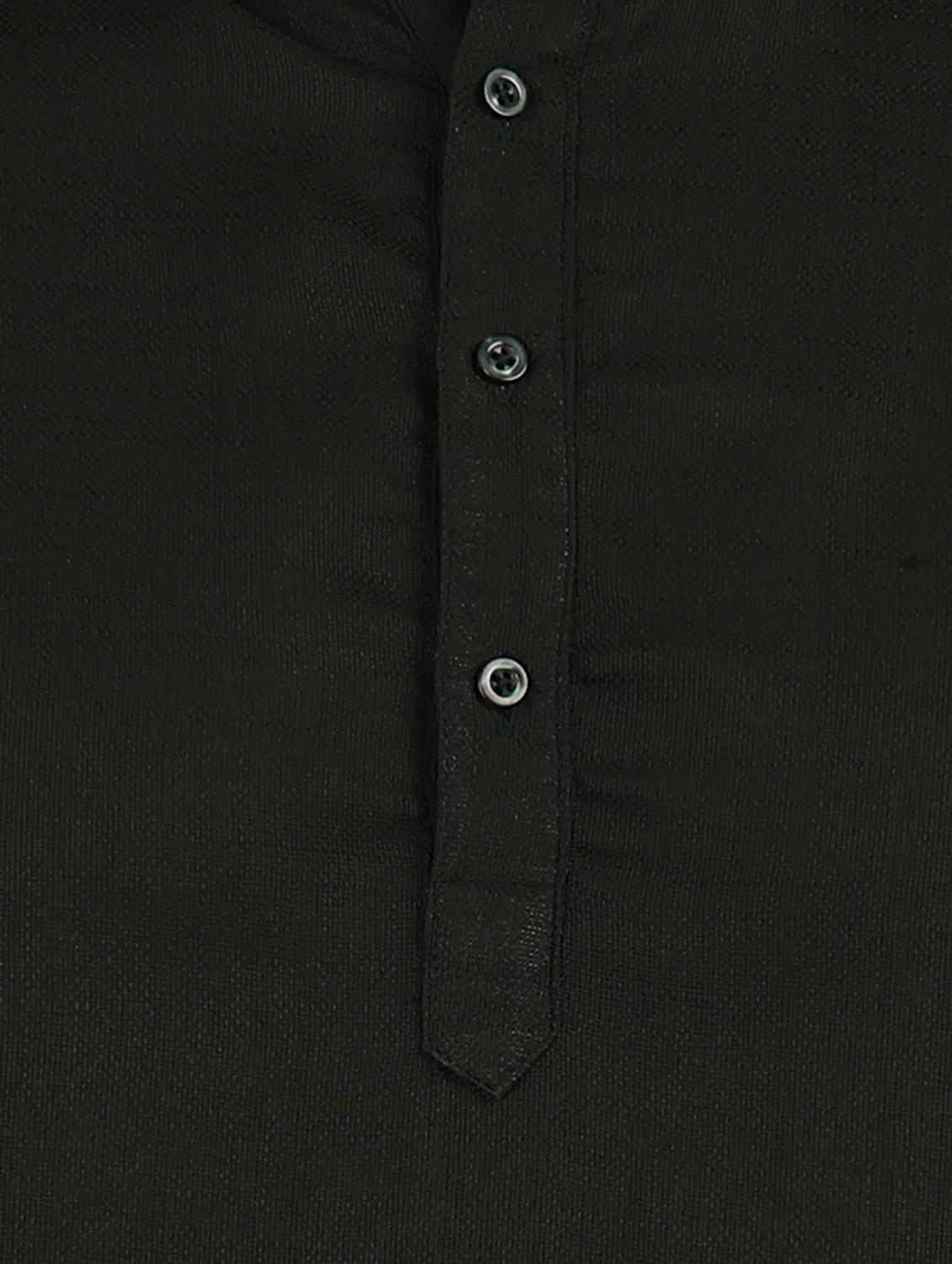 men solid mandarin neck short kurta - 21750746 - Standard Image - 4