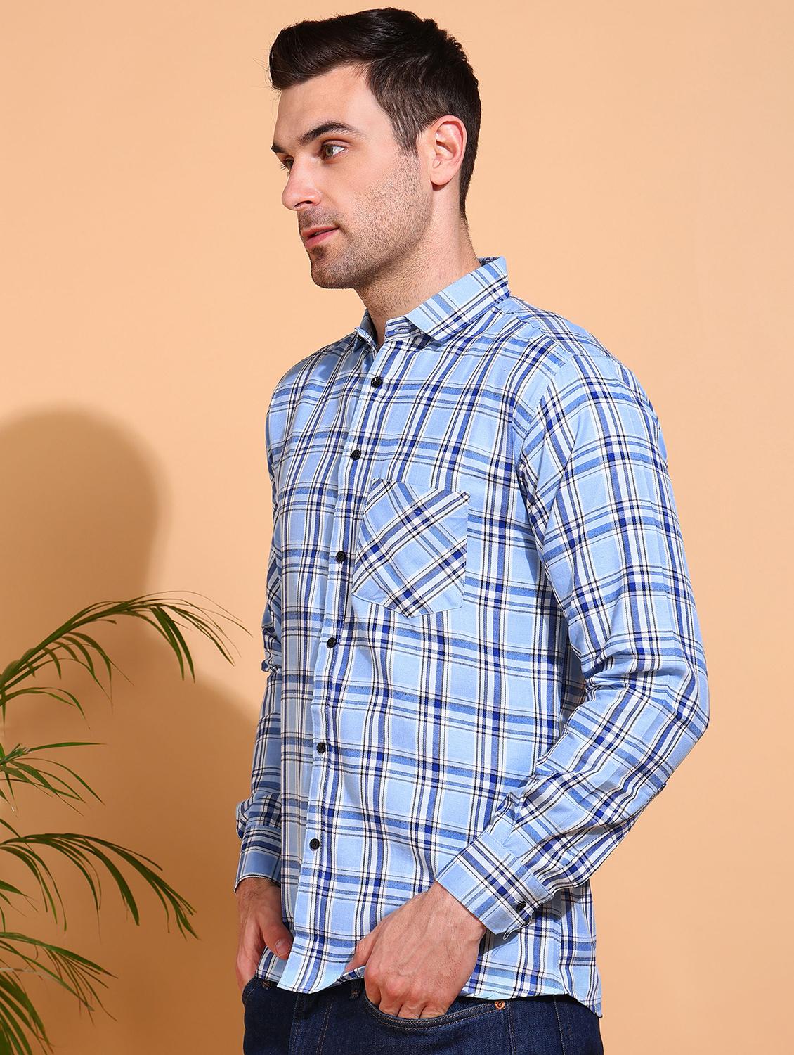 men checkered long sleeve regular fit casual shirt - 21750761 - Standard Image - 1