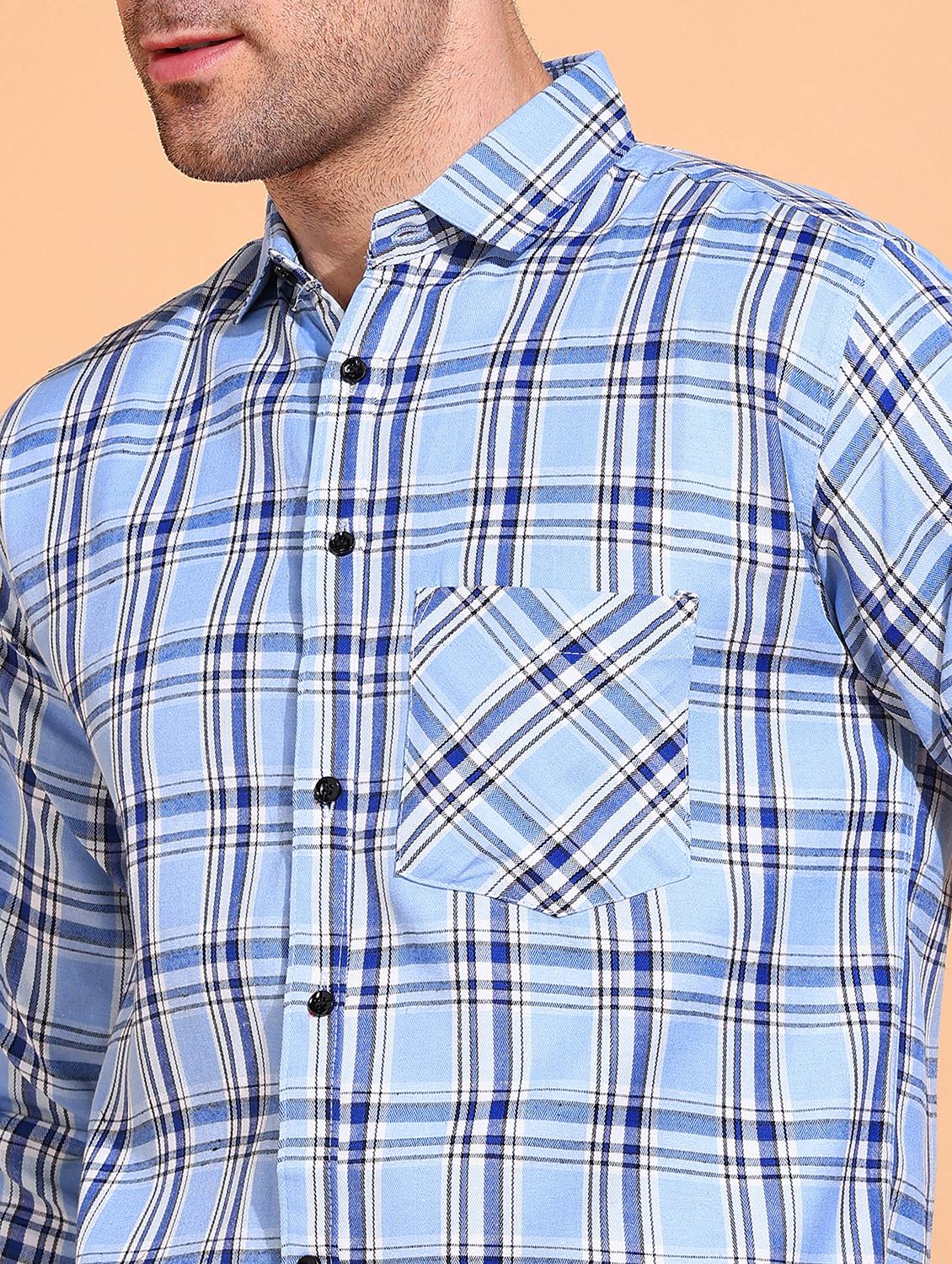 men checkered long sleeve regular fit casual shirt - 21750761 - Standard Image - 4