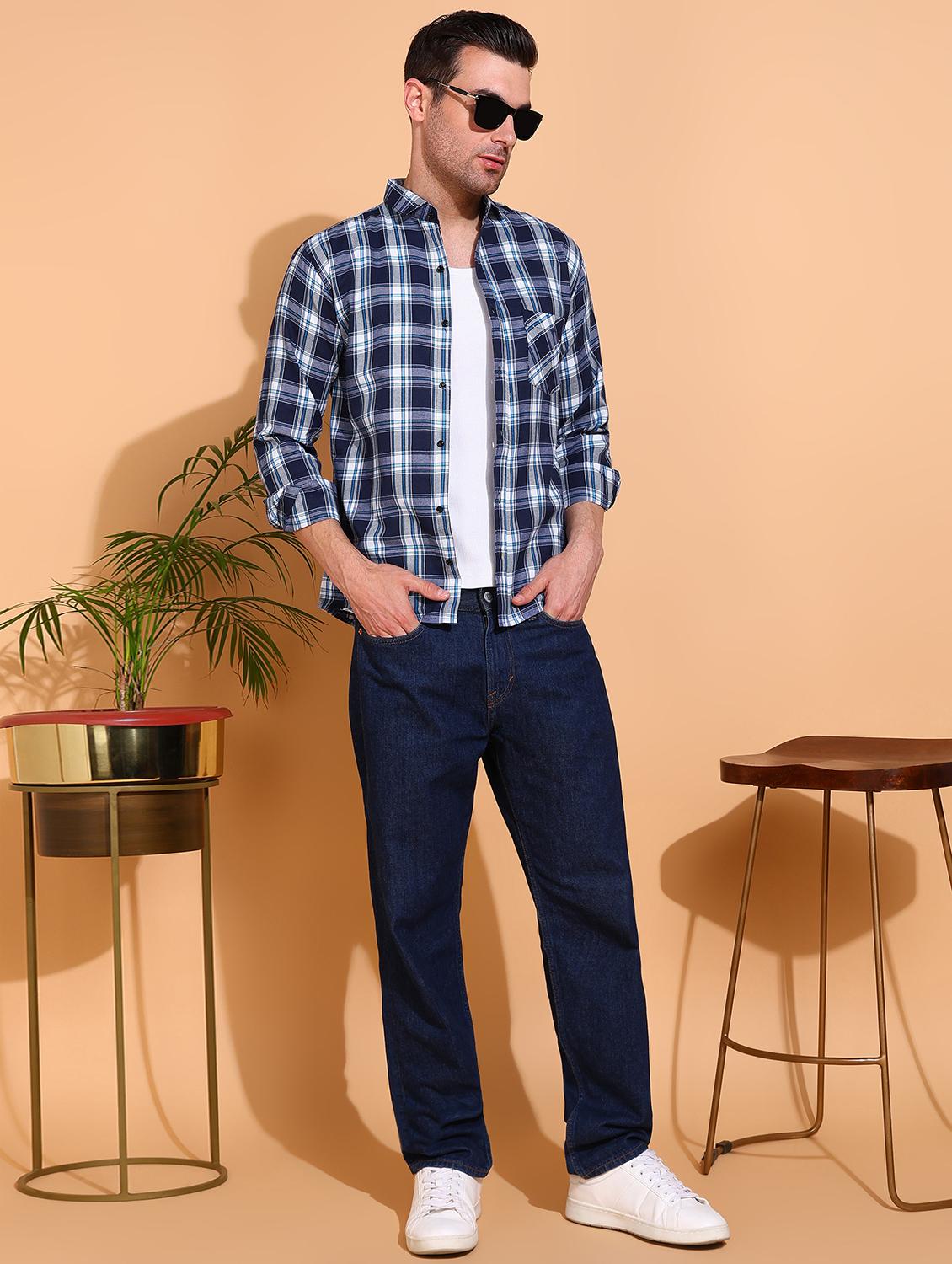 men checkered long sleeve regular fit casual shirt - 21750764 - Standard Image - 4