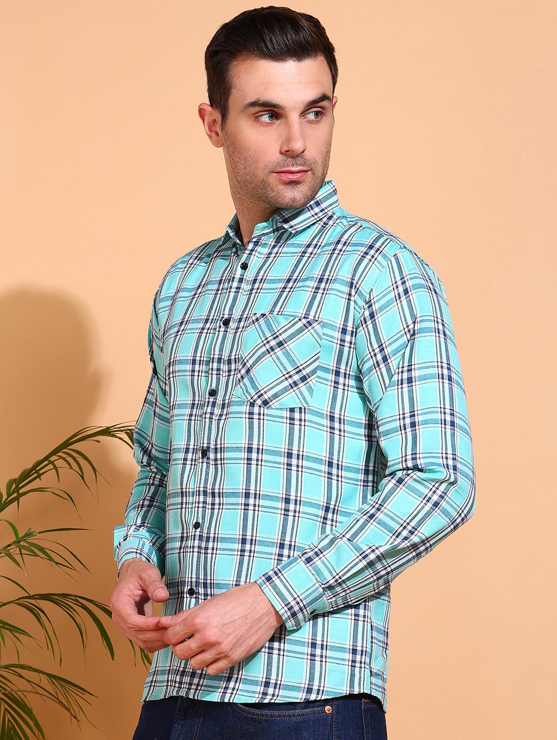 men checkered long sleeve regular fit casual shirt - 21750771 - Standard Image - 1