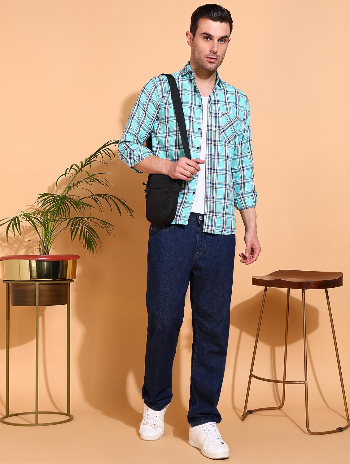 men checkered long sleeve regular fit casual shirt - 21750771 - Standard Image - 4