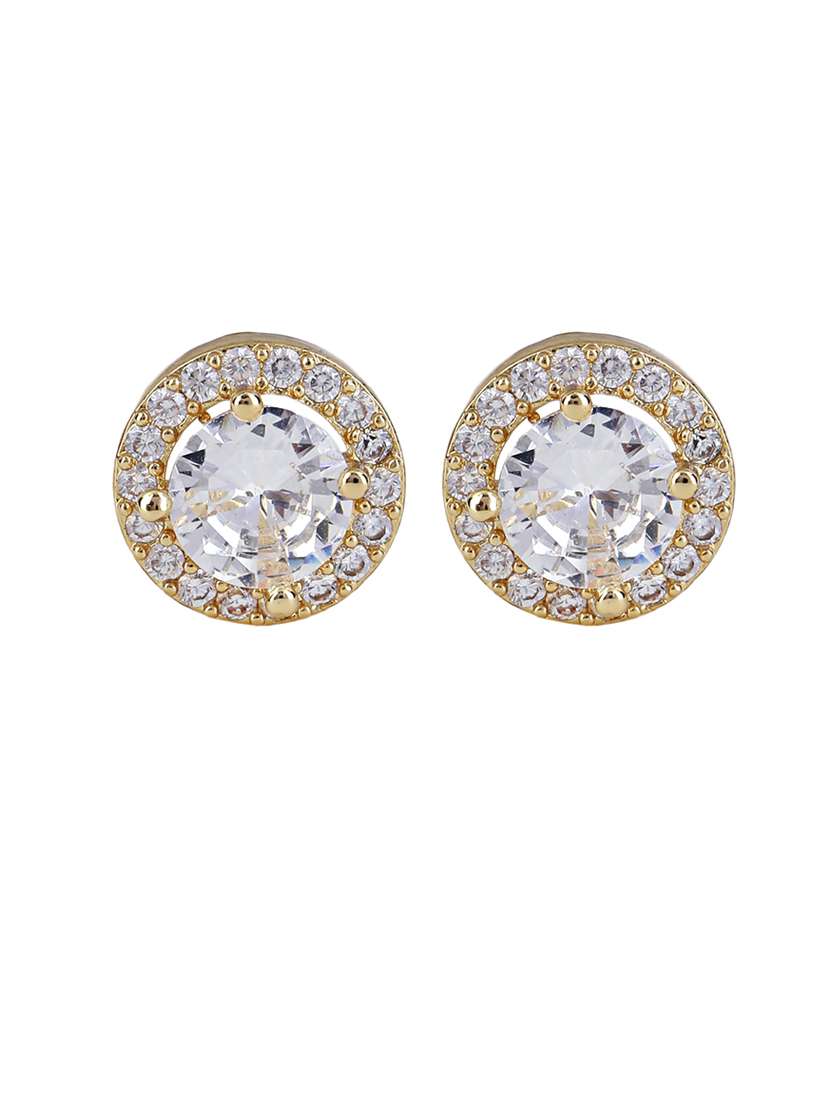 women stone studded stud earring - 21750803 -  Standard Image - 1