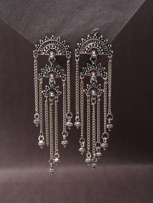 women oxidized drop earrings - 21750811 - Standard Image - 0