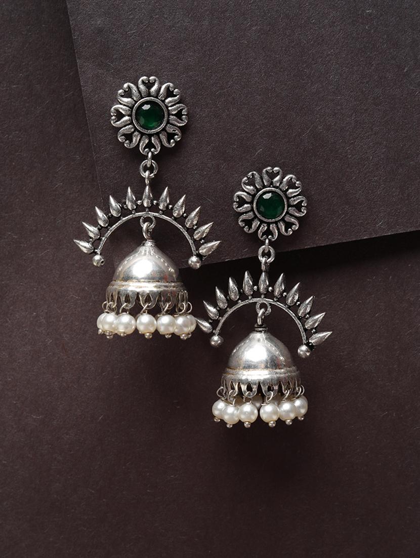 women oxidized jhumka earrings - 21750812 -  Standard Image - 1