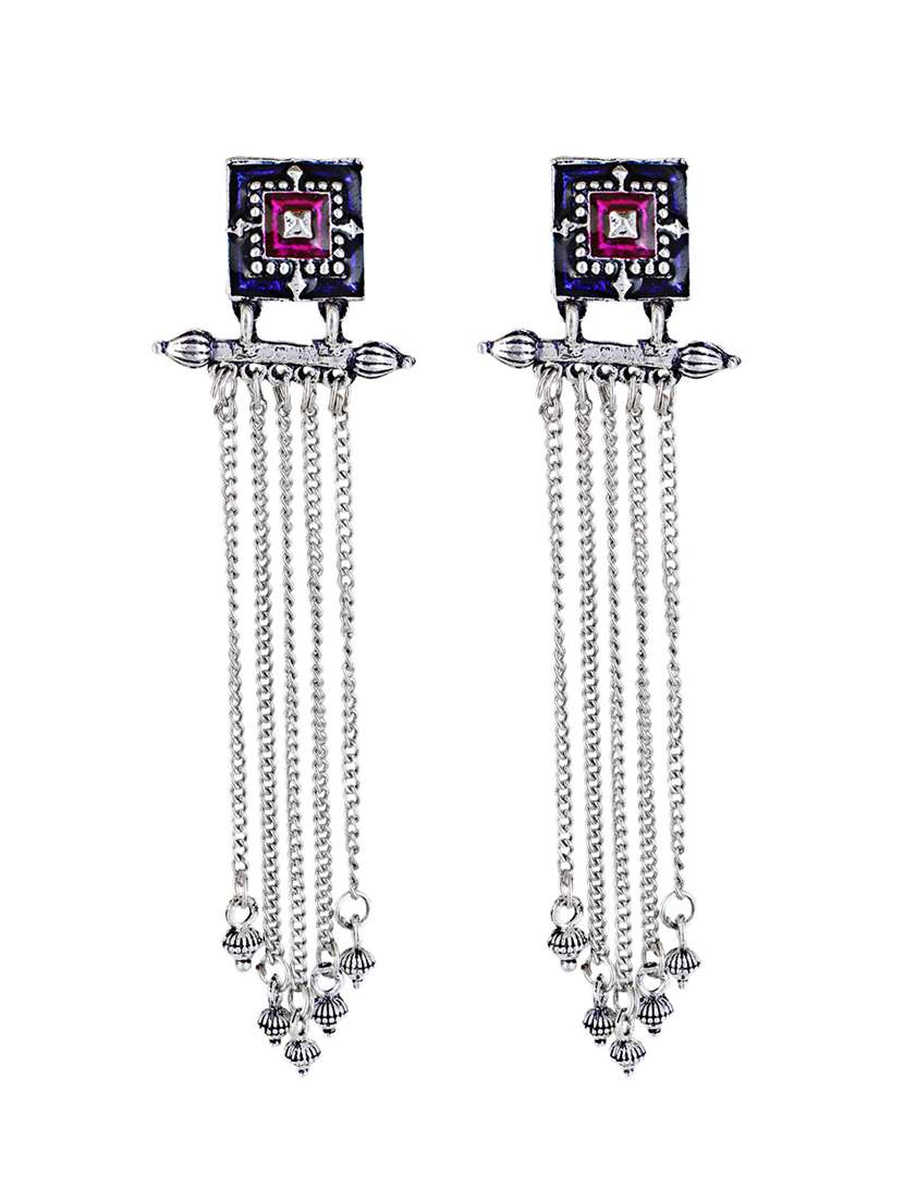 women oxidized drop earrings - 21750814 -  Standard Image - 1