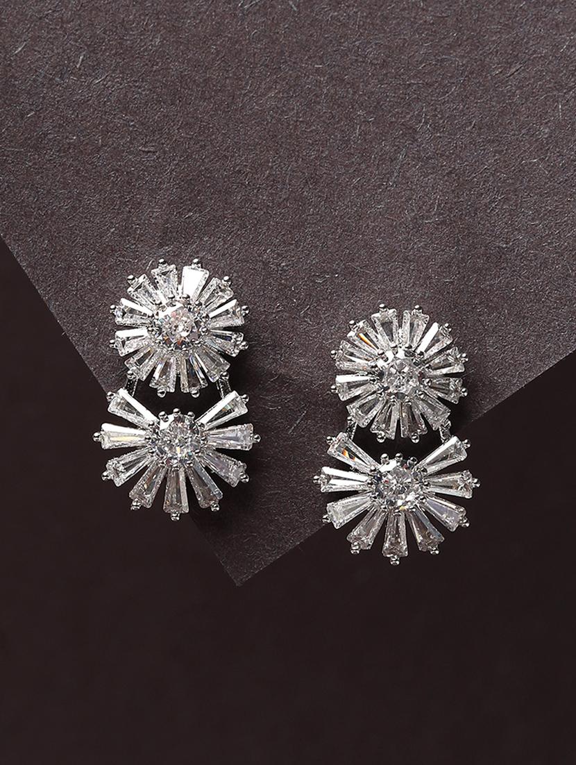 women stone studded drop earrings - 21750828 - Zoom Image - 0