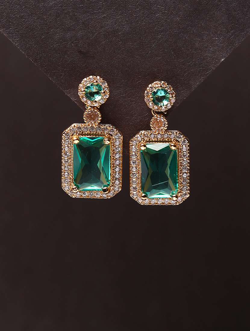 women stone studded drop earrings - 21750831 -  Standard Image - 1