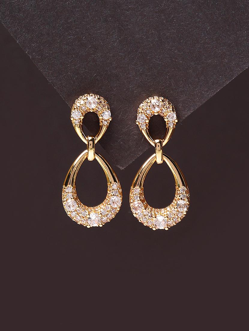 women stone studded drop earrings - 21750832 - Zoom Image - 0