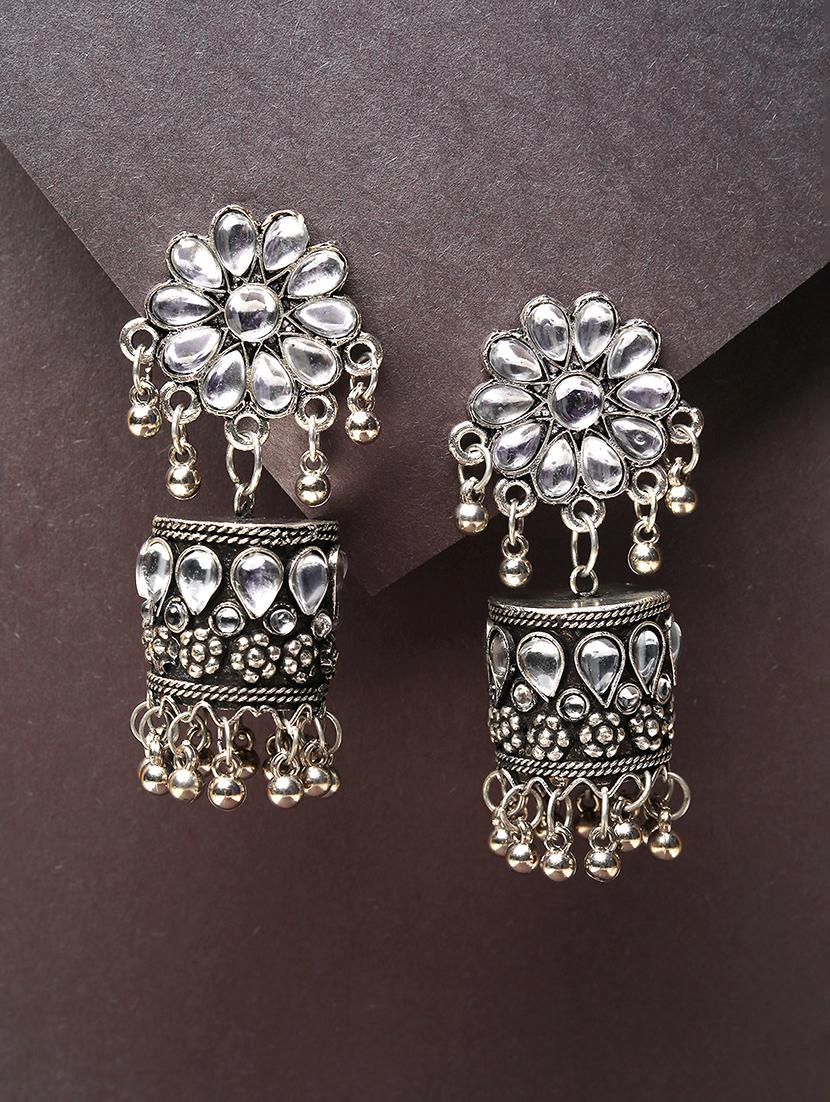 women oxidized jhumka earrings - 21750838 -  Standard Image - 1