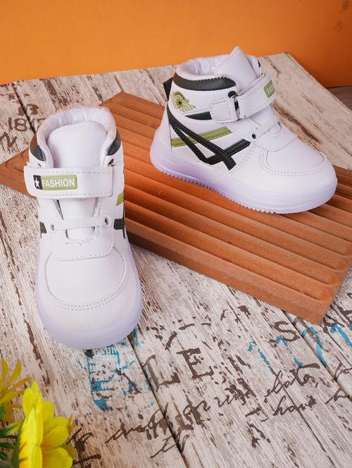 boys white solid velcro sneaker - 21750901 - Standard Image - 0