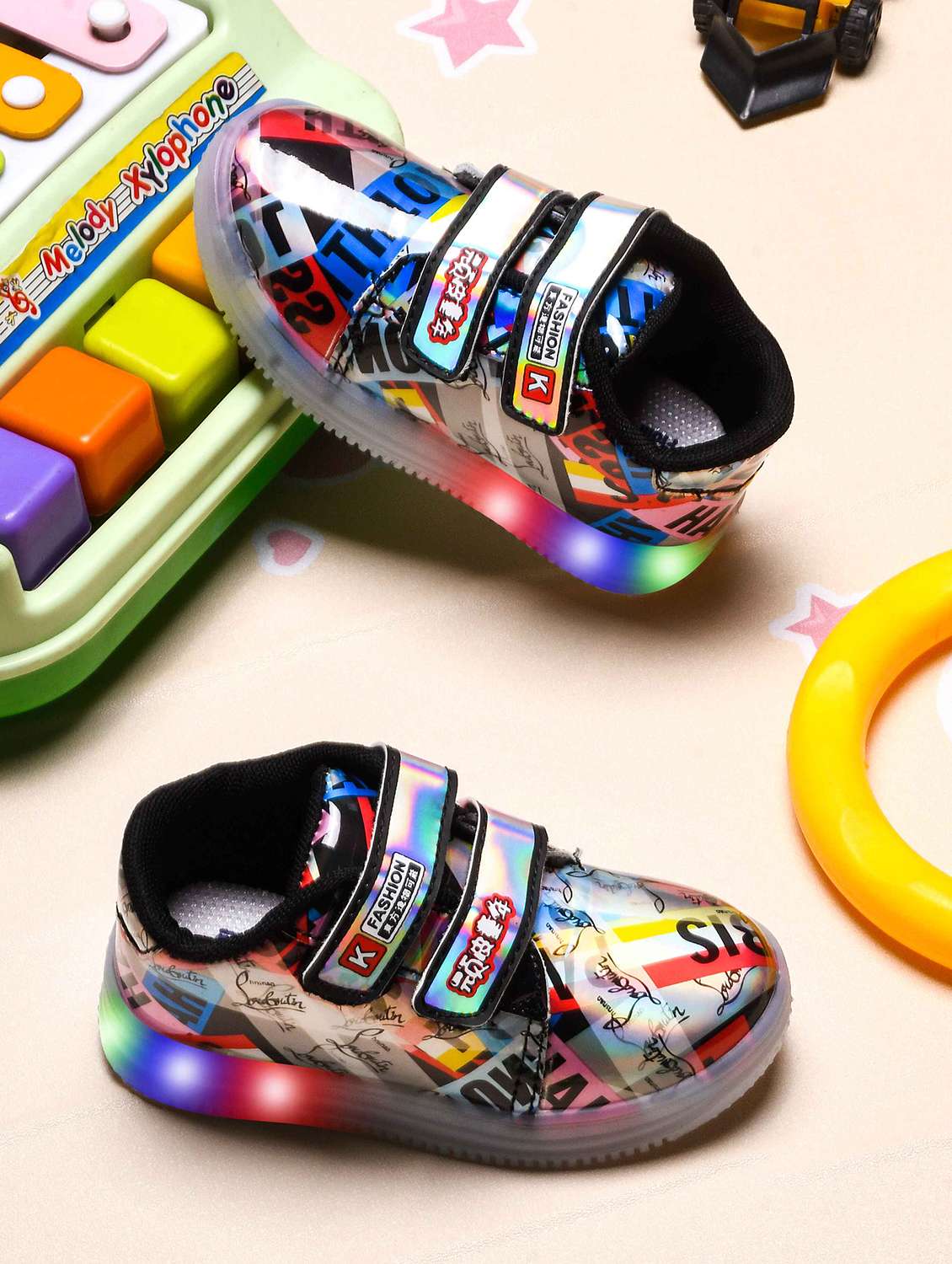 boys velcro led light-up sneaker