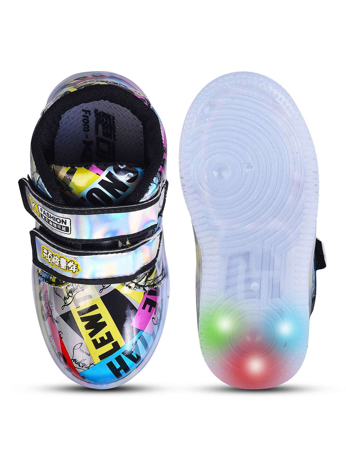 boys velcro led light-up sneaker - 21750910 -  Standard Image - 4