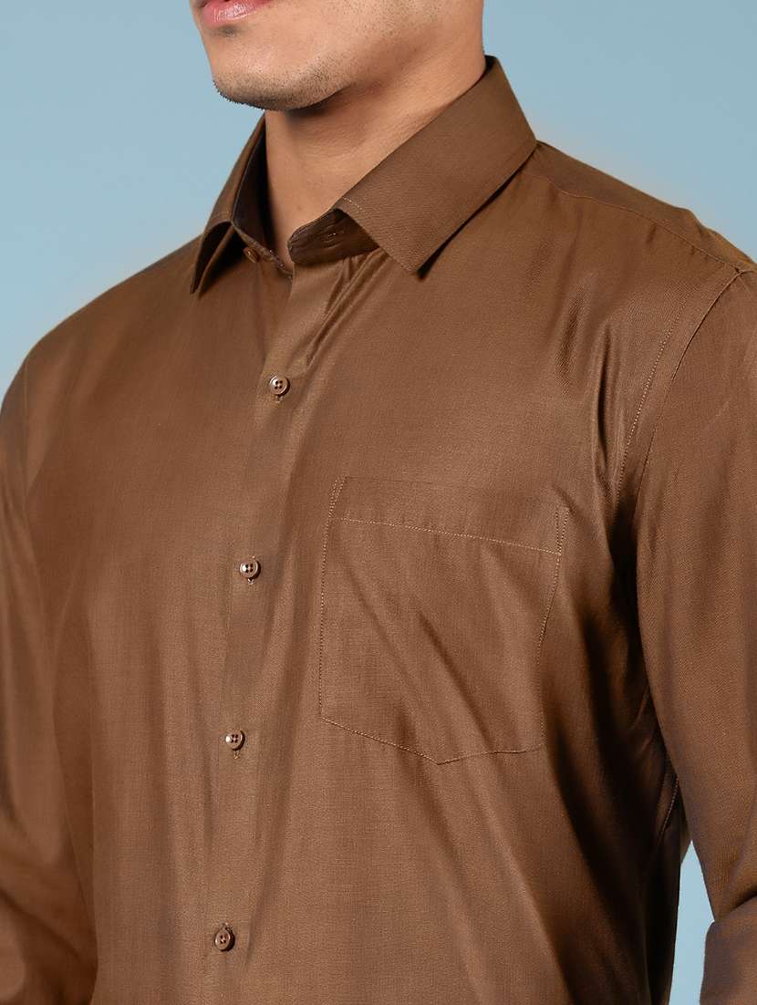 men solid long sleeve regular fit formal shirt - 21753437 -  Standard Image - 4