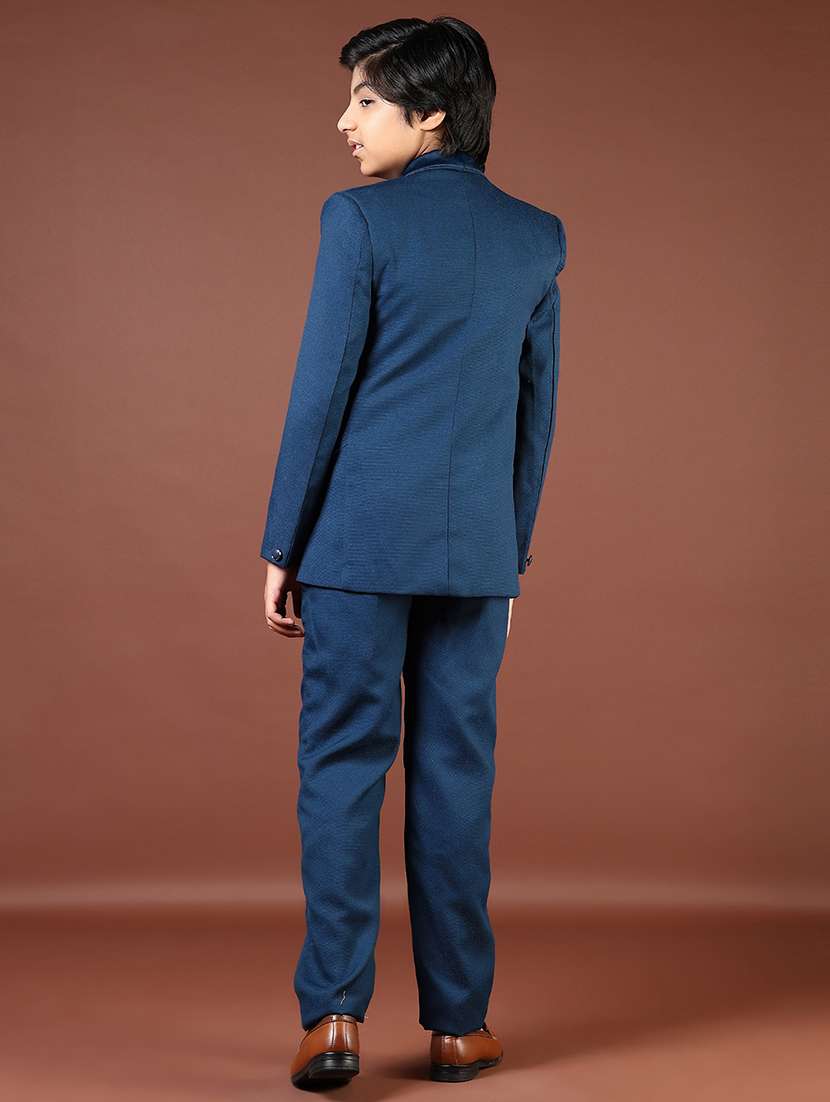 boys solid shirt and trouser with blazer - 21753438 -  Standard Image - 4