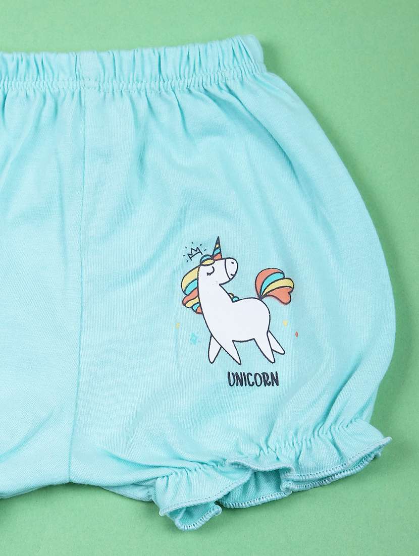 girls pack of 2 printed t-shirt & bloomer twin set - 21753485 -  Standard Image - 4