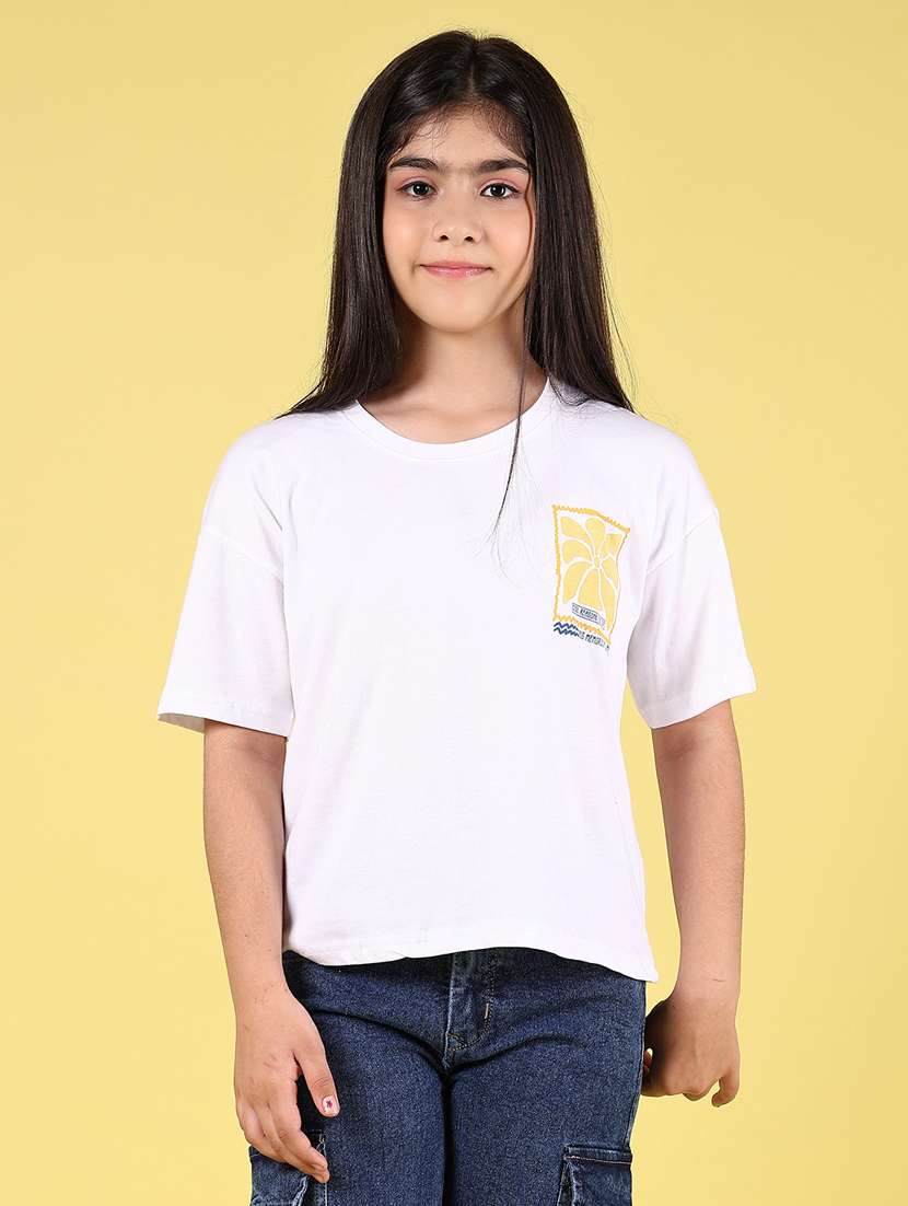girls back printed short sleeves tee - 21753586 -  Standard Image - 1