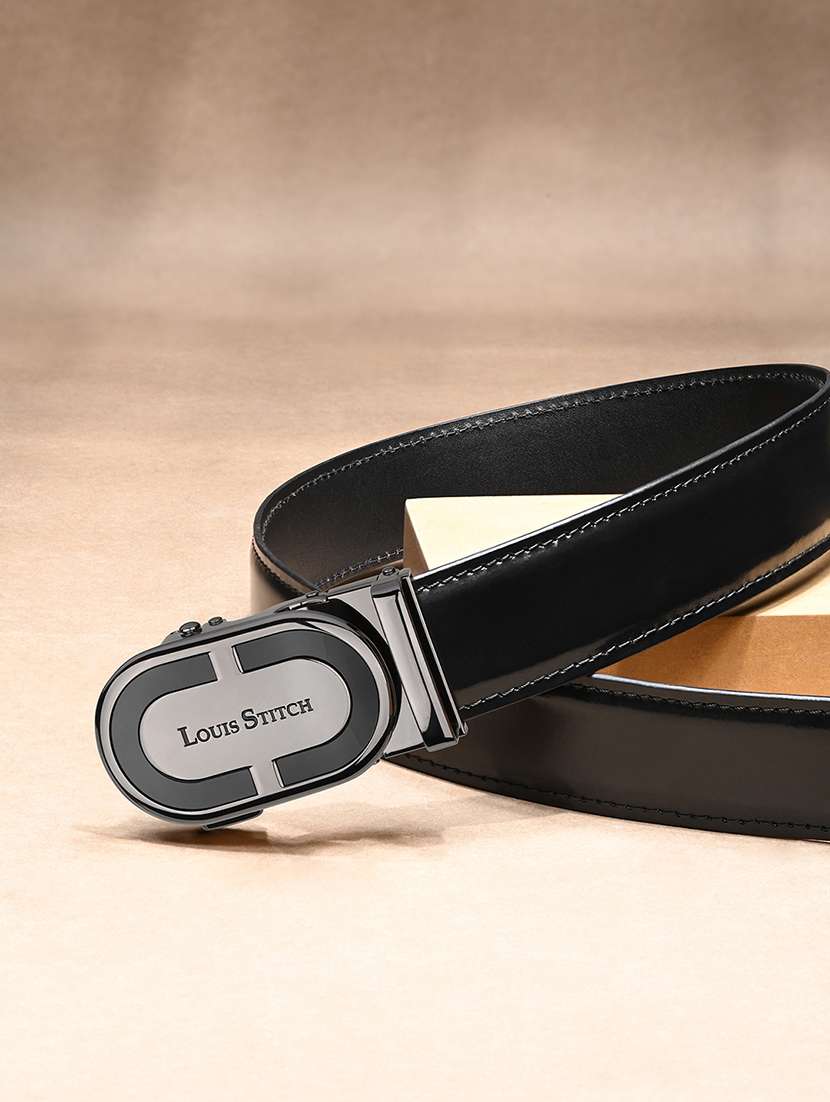 men black leather belt