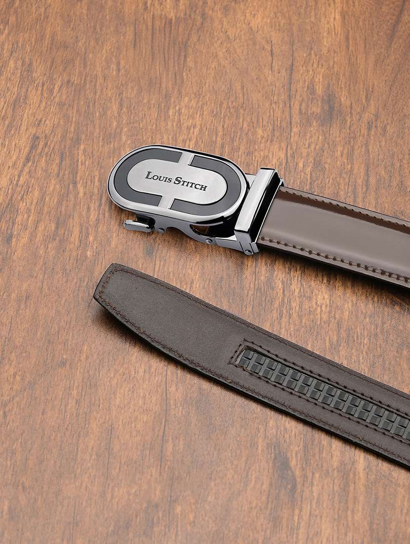 men brown leather belt - 21761980 -  Standard Image - 1