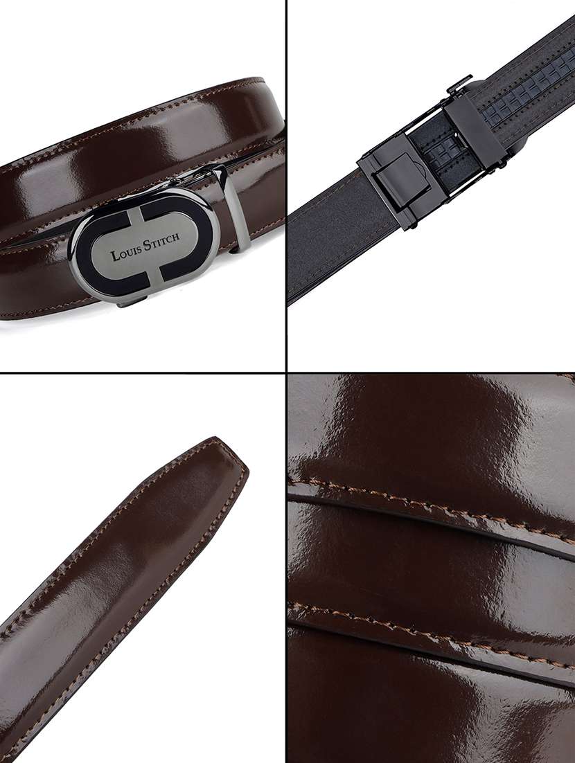 men brown leather belt - 21761980 -  Standard Image - 4