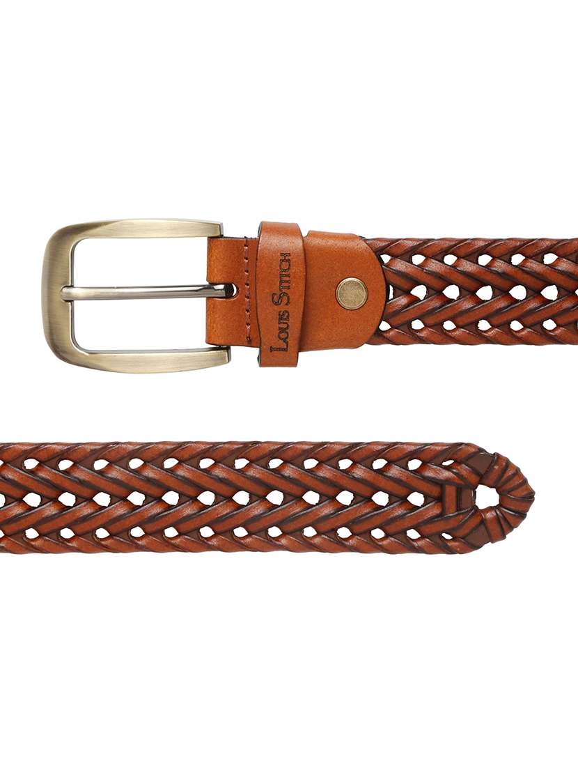 men textured pin buckle belt - 21761997 -  Standard Image - 4