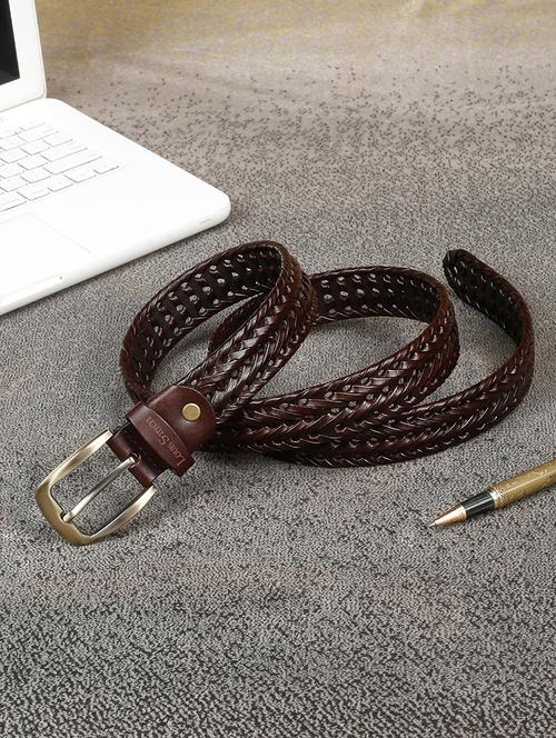 men textured pin buckle belt - 21761998 - Standard Image - 0