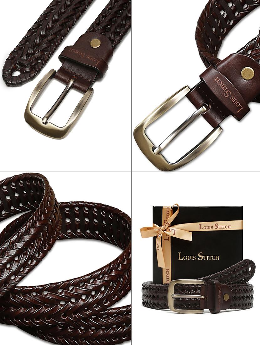 men textured pin buckle belt - 21761998 - Standard Image - 6