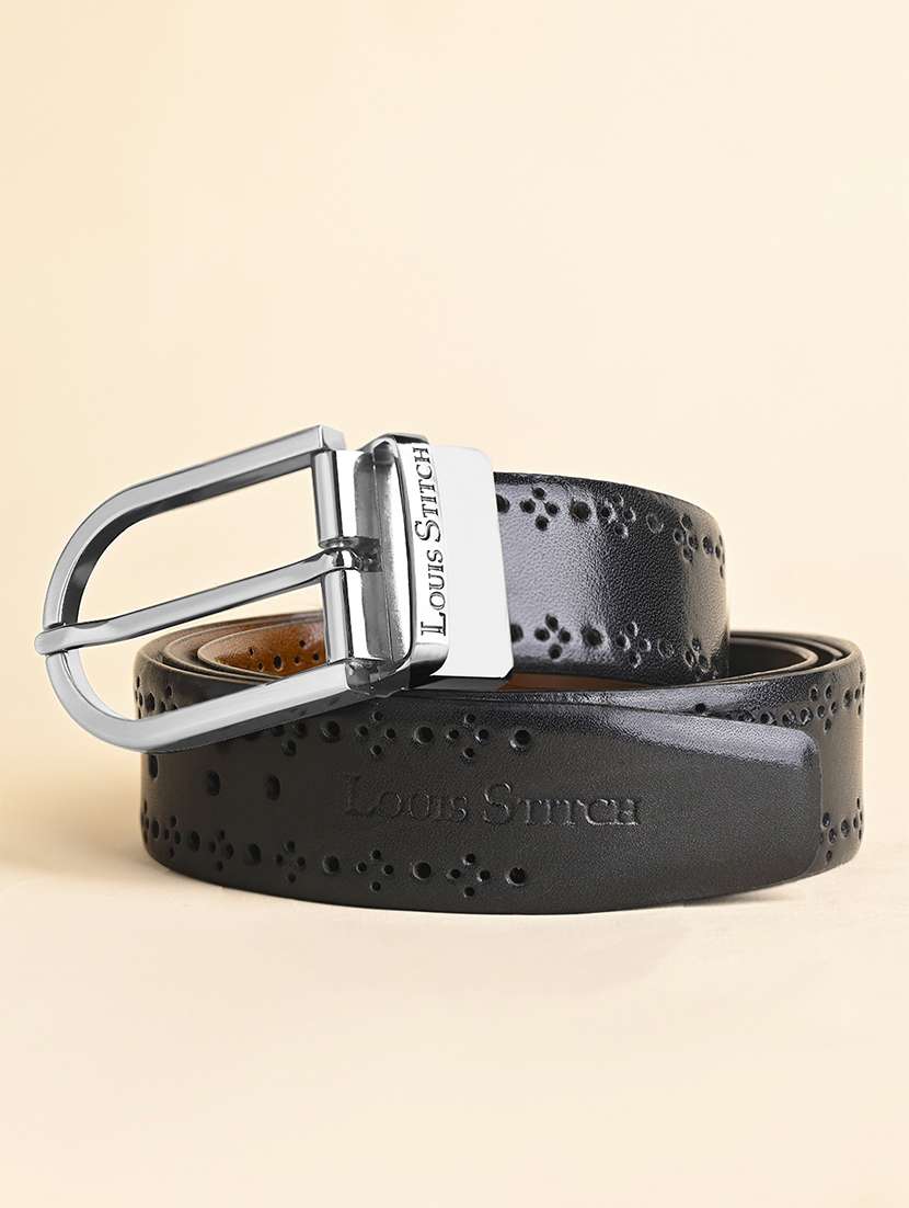 men pin buckle reversible leather belt - 21762005 -  Zoom Image - 0