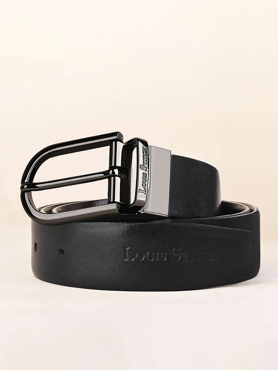 men pin buckle reversible leather belt
