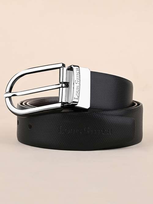 men pin buckle reversible leather belt - 21762026 - Standard Image - 0