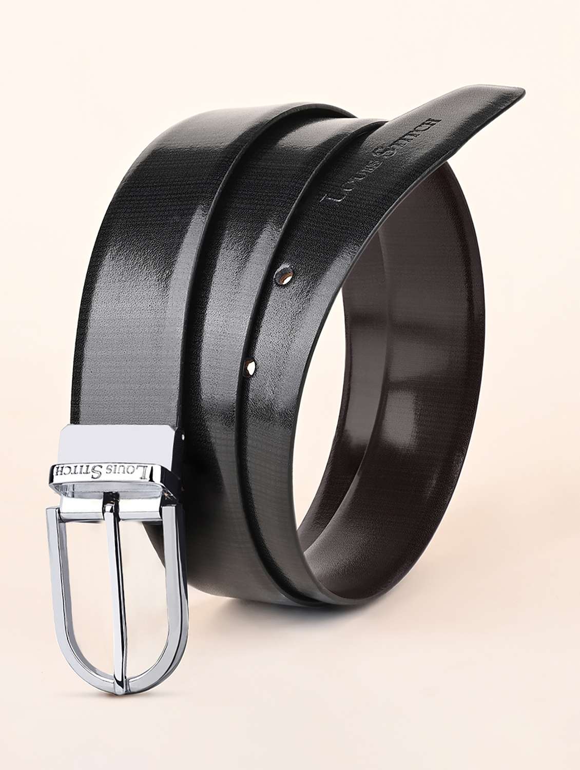 men pin buckle reversible leather belt - 21762038 -  Standard Image - 1