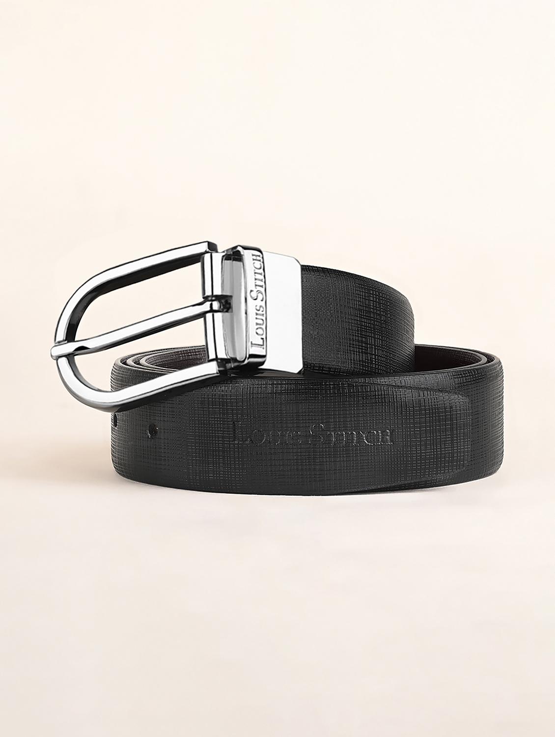 men pin buckle reversible leather belt - 21762059 -  Zoom Image - 0