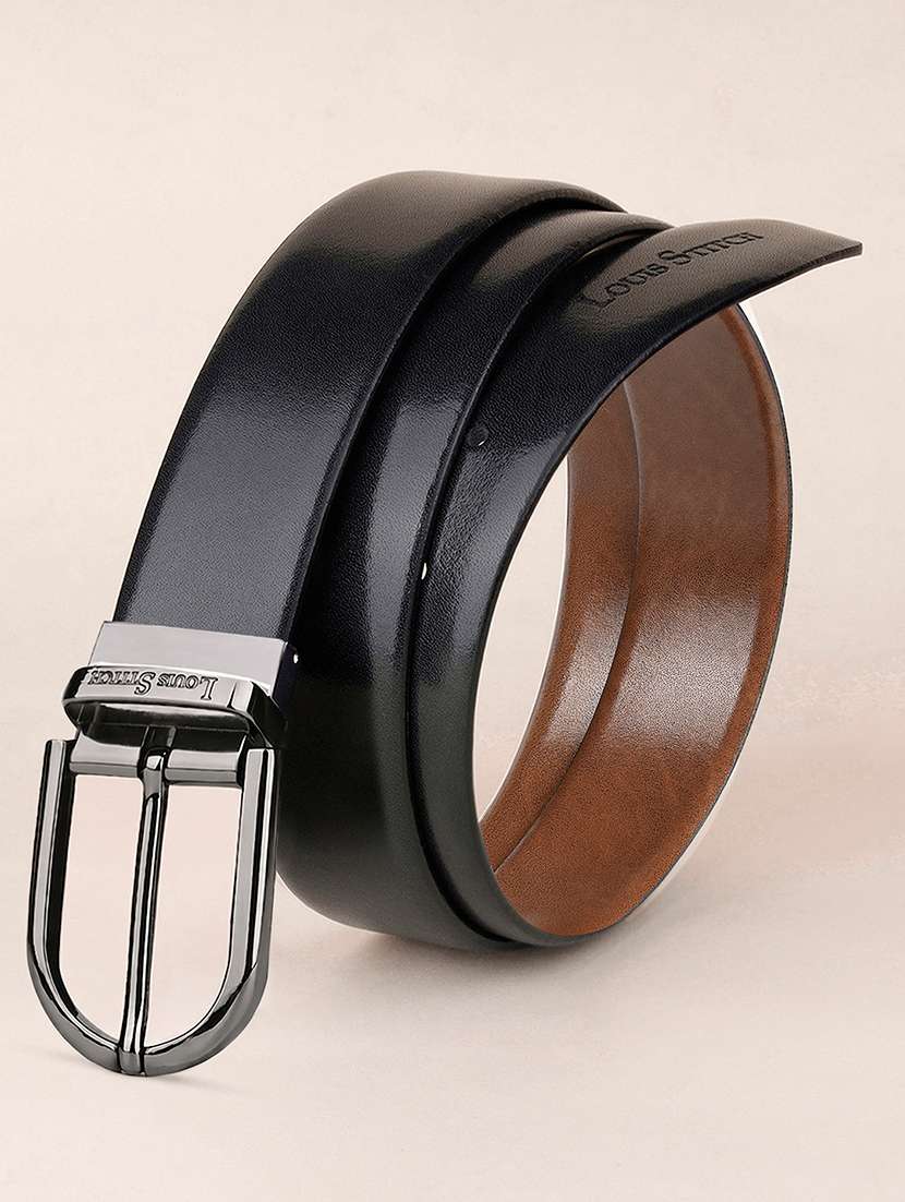 men pin buckle reversible leather belt - 21762062 -  Standard Image - 1