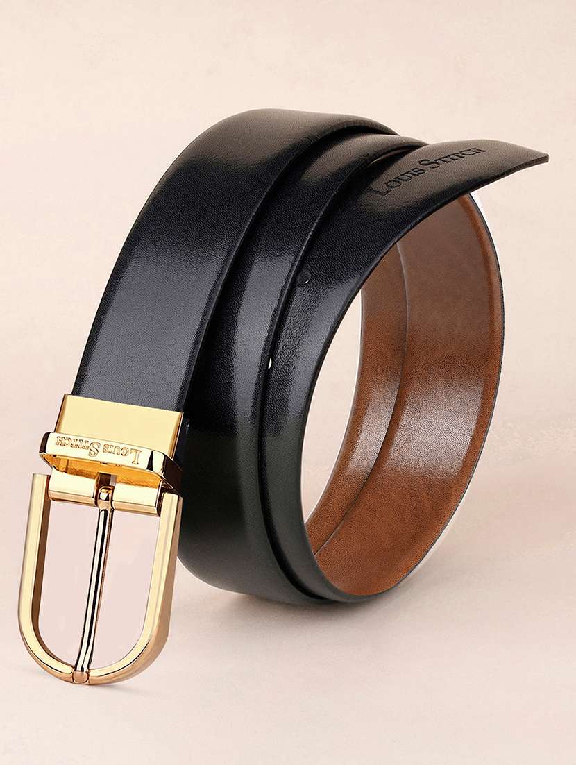 men pin buckle reversible leather belt - 21762063 -  Standard Image - 1