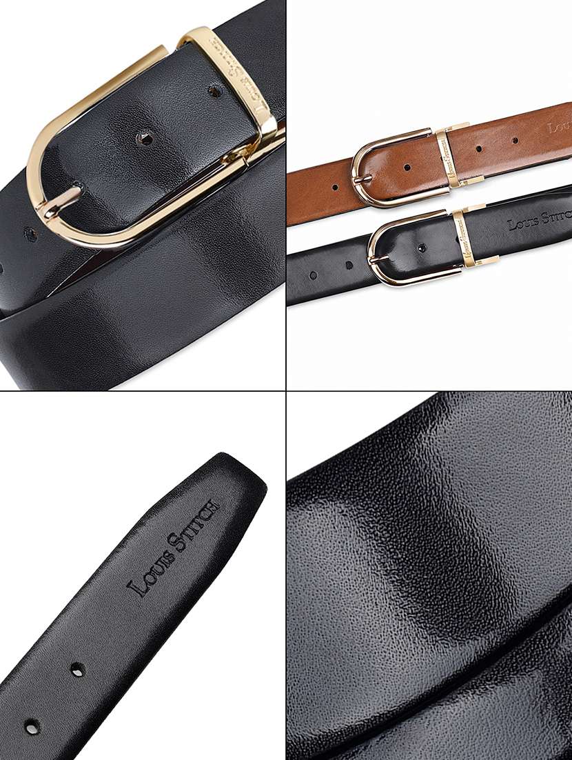men pin buckle reversible leather belt - 21762063 -  Standard Image - 4